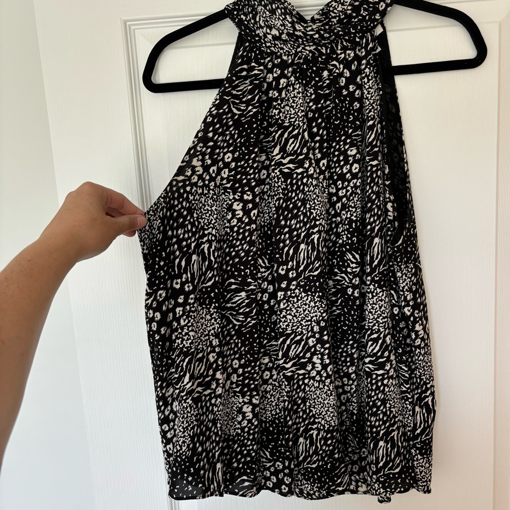 Joie | Erola Mock Neck Animal Print Halter - Size L - Picture 5 of 7